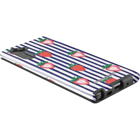 Bouffants and Broken Hearts Strawberries and Stripes Galaxy Note 10 Pro Case