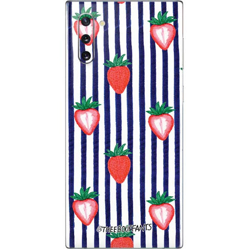 Bouffants and Broken Hearts Strawberries and Stripes Galaxy Note 10 Skin