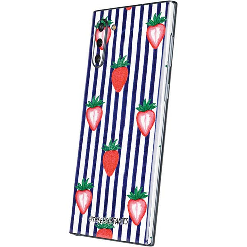 Bouffants and Broken Hearts Strawberries and Stripes Galaxy Note 10 Skin