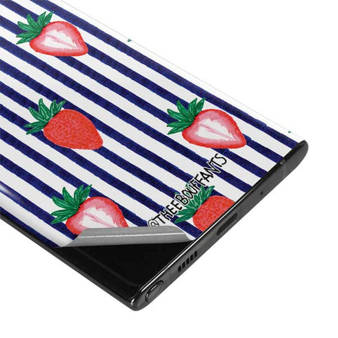 Bouffants and Broken Hearts Strawberries and Stripes Galaxy Note 10 Skin