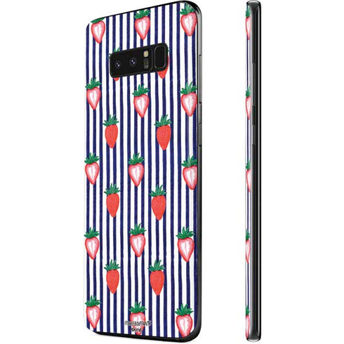 Bouffants and Broken Hearts Strawberries and Stripes Galaxy Note 8 Skin