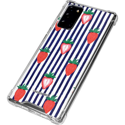 Bouffants and Broken Hearts Strawberries and Stripes Galaxy Note20 5G Clear Case