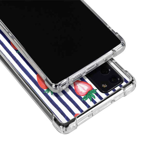 Bouffants and Broken Hearts Strawberries and Stripes Galaxy Note20 5G Clear Case
