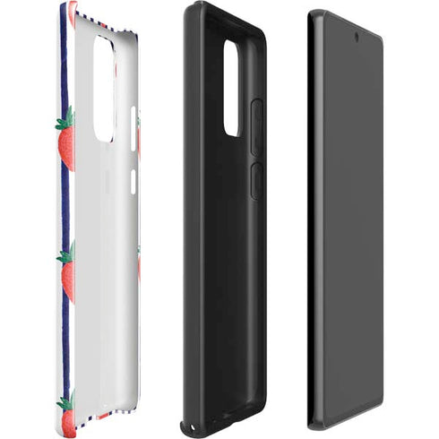 Bouffants and Broken Hearts Strawberries and Stripes Galaxy Note20 5G Pro Case