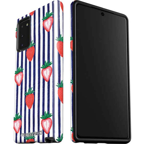 Bouffants and Broken Hearts Strawberries and Stripes Galaxy Note20 5G Pro Case