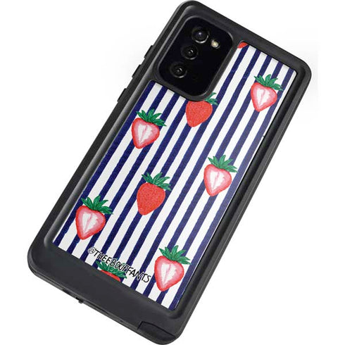 Bouffants and Broken Hearts Strawberries and Stripes Galaxy Note20 5G Waterproof Case