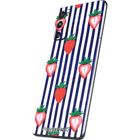 Bouffants and Broken Hearts Strawberries and Stripes Galaxy S20 Fan Edition Skin