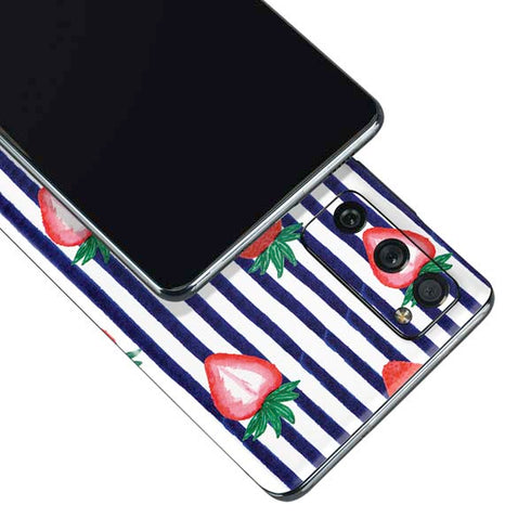Bouffants and Broken Hearts Strawberries and Stripes Galaxy S20 Fan Edition Skin