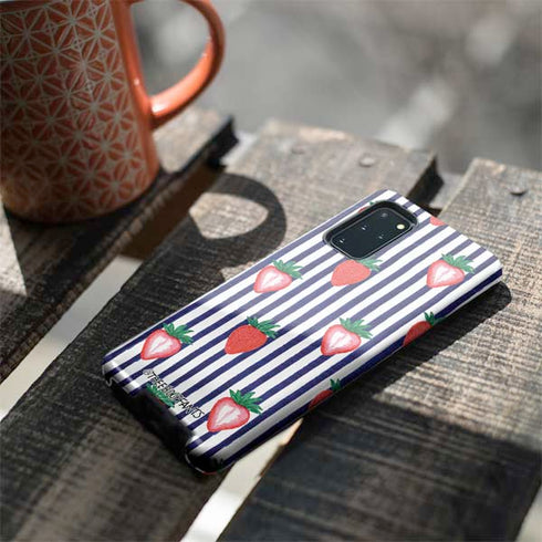 Bouffants and Broken Hearts Strawberries and Stripes Galaxy S20 Plus Pro Case