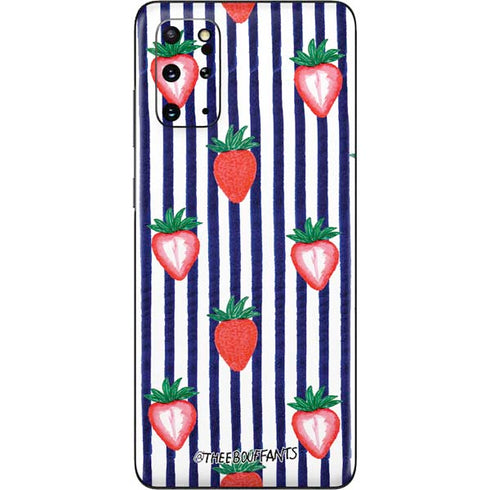 Bouffants and Broken Hearts Strawberries and Stripes Galaxy S20 Plus Skin