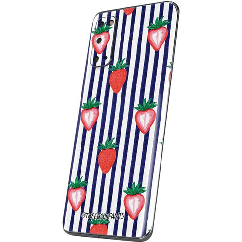 Bouffants and Broken Hearts Strawberries and Stripes Galaxy S20 Skin