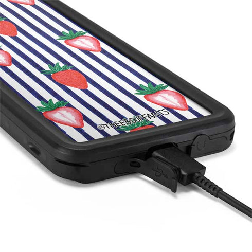 Bouffants and Broken Hearts Strawberries and Stripes Galaxy S20 Waterproof Case