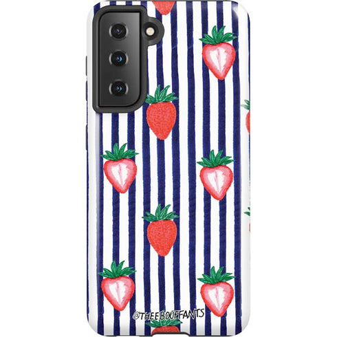 Bouffants and Broken Hearts Strawberries and Stripes Galaxy S21 5G Pro Case