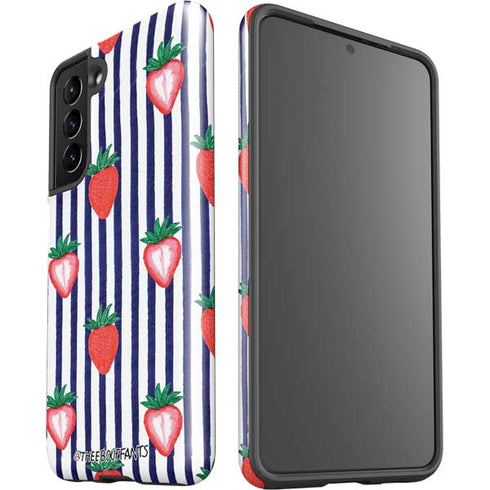 Bouffants and Broken Hearts Strawberries and Stripes Galaxy S21 5G Pro Case
