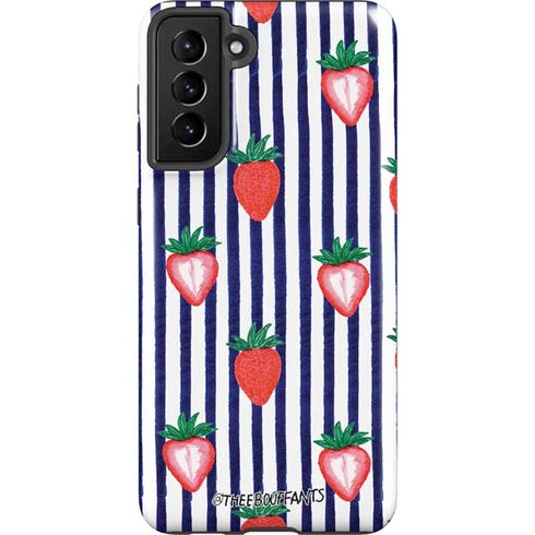 Bouffants and Broken Hearts Strawberries and Stripes Galaxy S21 Plus 5G Pro Case