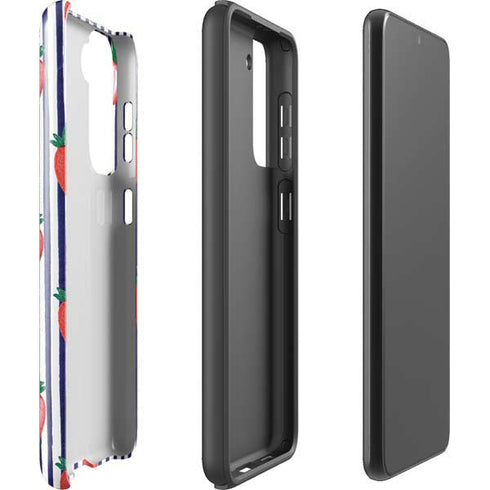 Bouffants and Broken Hearts Strawberries and Stripes Galaxy S21 Plus 5G Pro Case