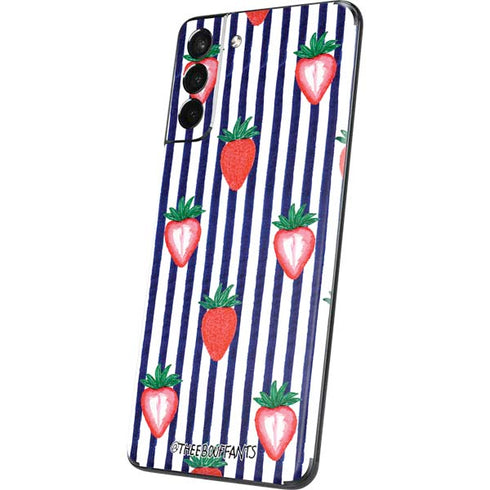 Bouffants and Broken Hearts Strawberries and Stripes Galaxy S21 Plus 5G Skin