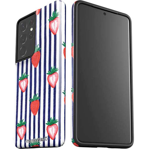 Bouffants and Broken Hearts Strawberries and Stripes Galaxy S21 Ultra 5G Pro Case