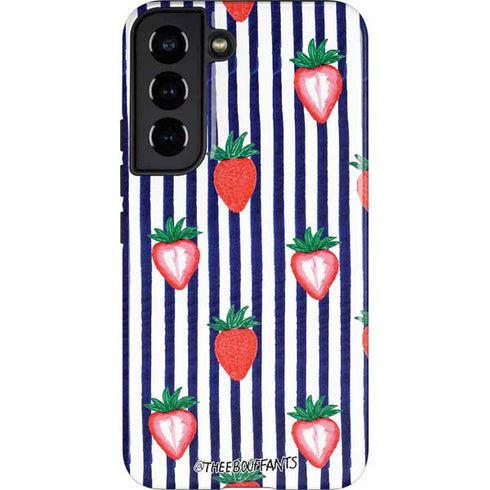 Bouffants and Broken Hearts Strawberries and Stripes Galaxy S22 Pro Case
