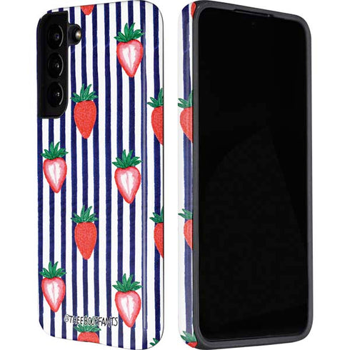 Bouffants and Broken Hearts Strawberries and Stripes Galaxy S22 Pro Case