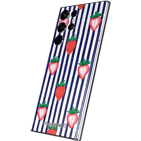 Bouffants and Broken Hearts Strawberries and Stripes Galaxy S22 Ultra Skin