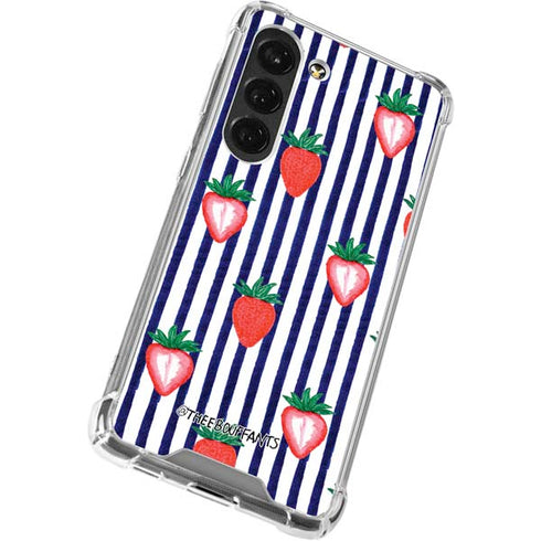 Bouffants and Broken Hearts Strawberries and Stripes Galaxy S23 Clear Case