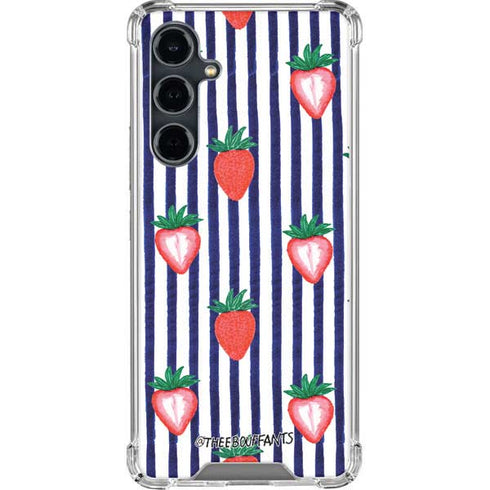 Bouffants and Broken Hearts Strawberries and Stripes Galaxy S23 FE Clear Case