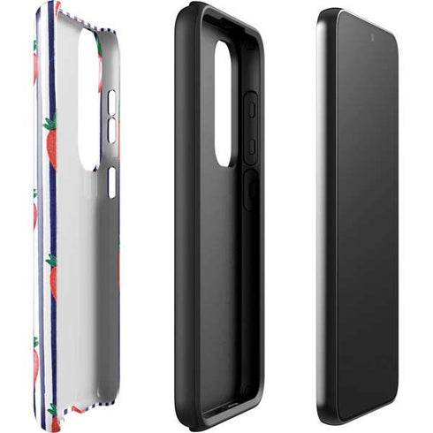 Bouffants and Broken Hearts Strawberries and Stripes Galaxy S23 Plus Pro Case