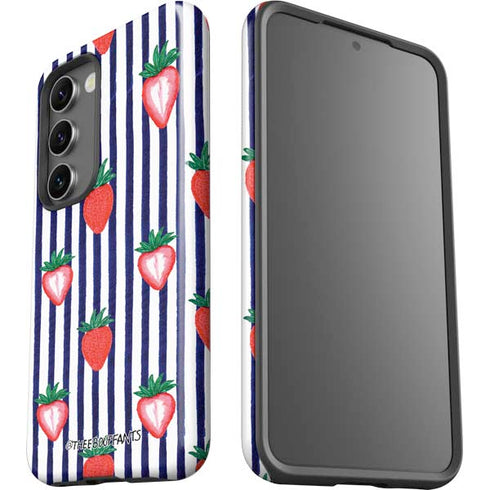 Bouffants and Broken Hearts Strawberries and Stripes Galaxy S23 Plus Pro Case