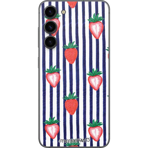 Bouffants and Broken Hearts Strawberries and Stripes Galaxy S23 Plus Skin