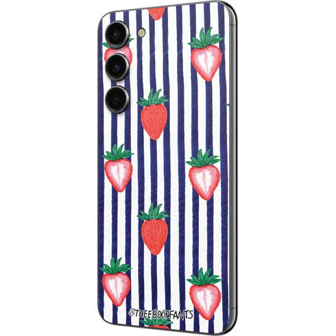 Bouffants and Broken Hearts Strawberries and Stripes Galaxy S23 Plus Skin
