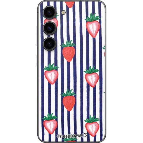 Bouffants and Broken Hearts Strawberries and Stripes Galaxy S23 Skin