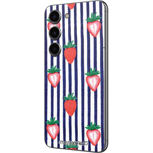 Bouffants and Broken Hearts Strawberries and Stripes Galaxy S23 Skin