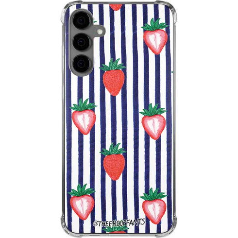 Bouffants and Broken Hearts Strawberries and Stripes Galaxy S24 Plus Clear Case