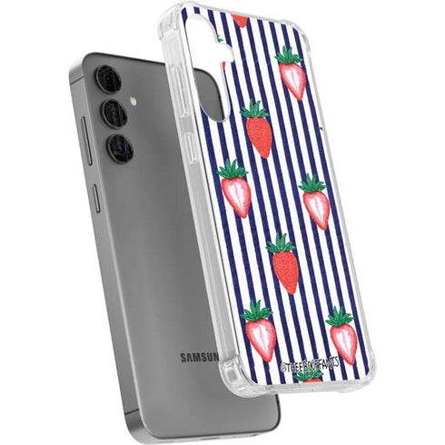 Bouffants and Broken Hearts Strawberries and Stripes Galaxy S24 Plus Clear Case