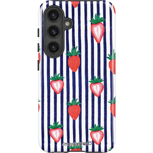 Bouffants and Broken Hearts Strawberries and Stripes Galaxy S24 Plus Impact Case