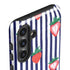 Bouffants and Broken Hearts Strawberries and Stripes Galaxy S24 Plus Impact Case