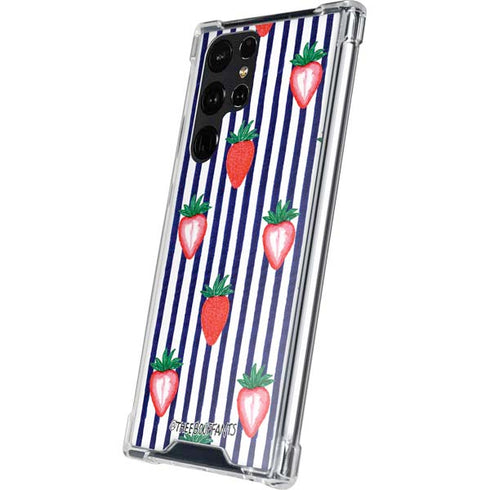 Bouffants and Broken Hearts Strawberries and Stripes Galaxy S24 Ultra Clear Case