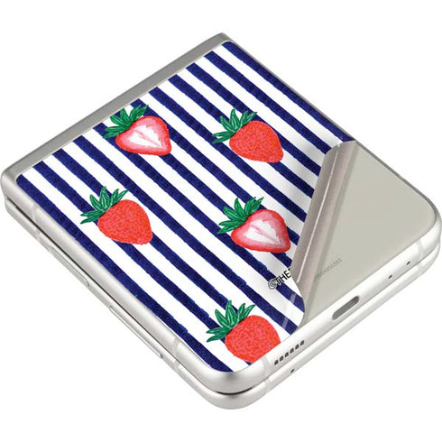 Bouffants and Broken Hearts Strawberries and Stripes Galaxy Z Flip3 5G Skin