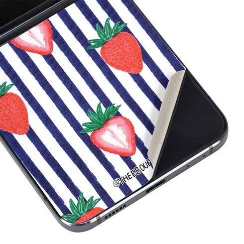 Bouffants and Broken Hearts Strawberries and Stripes Galaxy Z Flip5 5G Skin