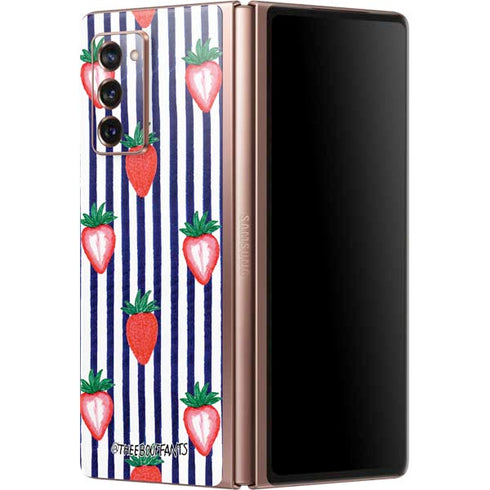 Bouffants and Broken Hearts Strawberries and Stripes Galaxy Z Fold2 5G Skin