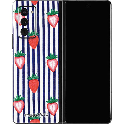 Bouffants and Broken Hearts Strawberries and Stripes Galaxy Z Fold2 5G Skin
