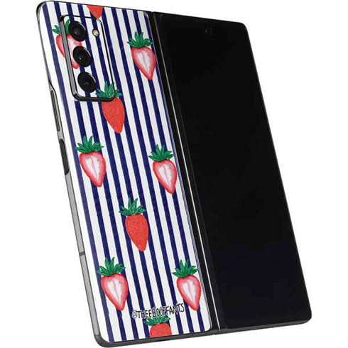 Bouffants and Broken Hearts Strawberries and Stripes Galaxy Z Fold2 5G Skin