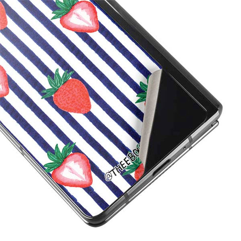 Bouffants and Broken Hearts Strawberries and Stripes Galaxy Z Fold2 5G Skin