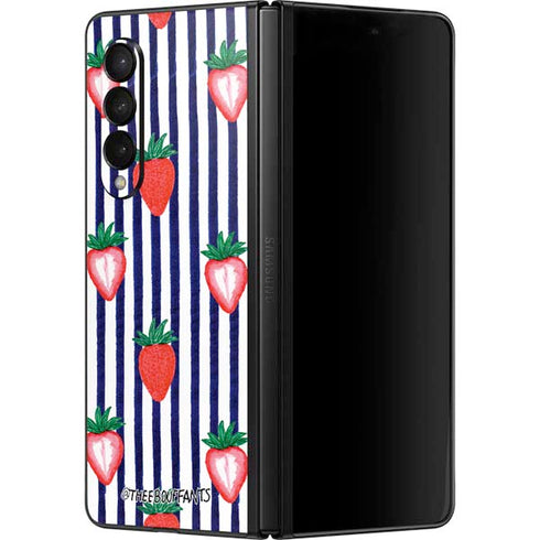 Bouffants and Broken Hearts Strawberries and Stripes Galaxy Z Fold3 5G Skin