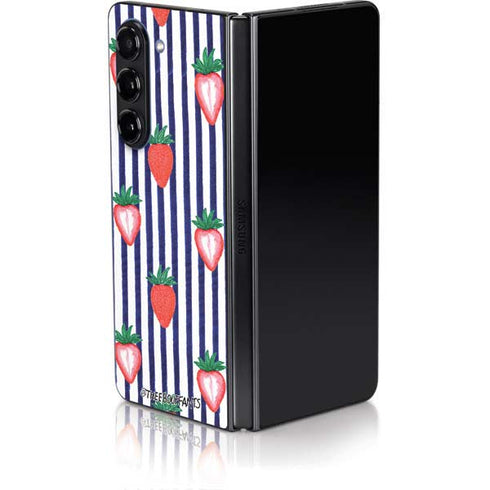 Bouffants and Broken Hearts Strawberries and Stripes Galaxy Z Fold5 5G Skin