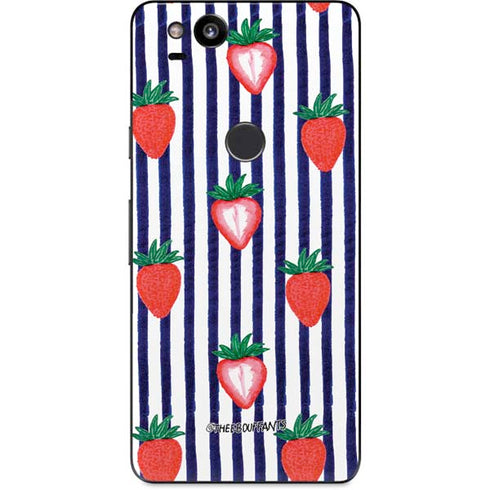 Bouffants and Broken Hearts Strawberries and Stripes Google Pixel 2 Skin