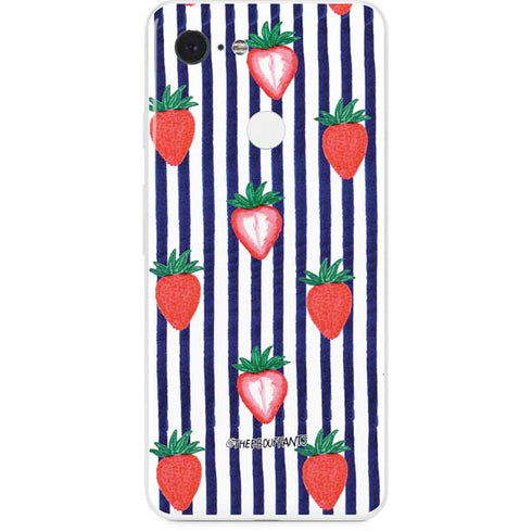 Bouffants and Broken Hearts Strawberries and Stripes Google Pixel 3 Skin