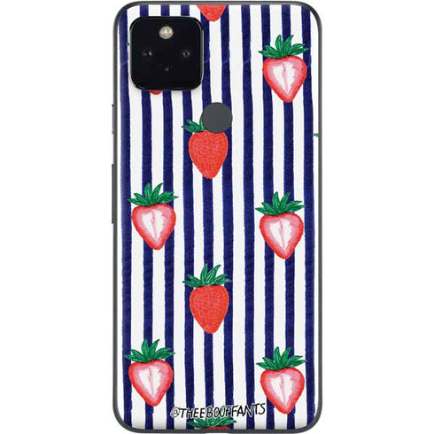 Bouffants and Broken Hearts Strawberries and Stripes Google Pixel 4a 5G Skin