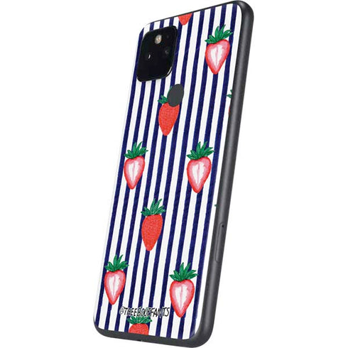 Bouffants and Broken Hearts Strawberries and Stripes Google Pixel 5 Skin